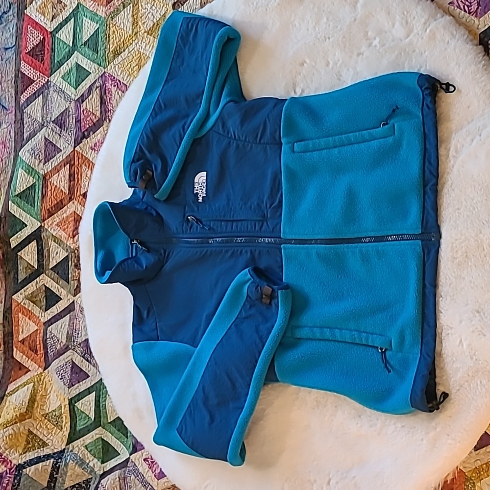 The North Face Blue Color Block Full Zip Denali Winter Jacket Size Medium